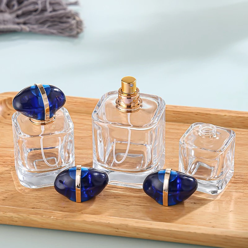 New Creative Retro Square Perfume Glass Bottle